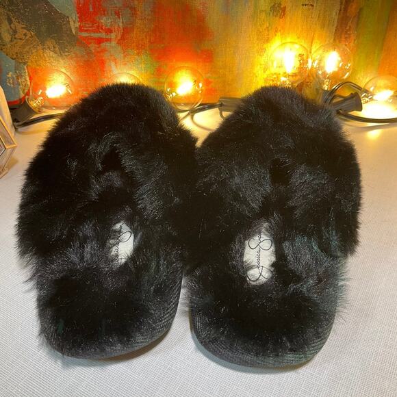 Comfy Slippers, Cute, Faux Fur, Rainbow - Picture 6 of 9